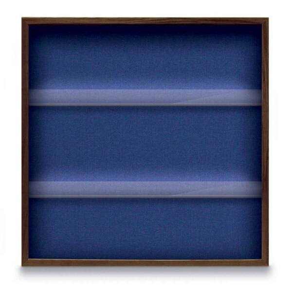 Outdoor Enclosed Combo Board, 48"x36", Satin Frame/White Porc & Forbo